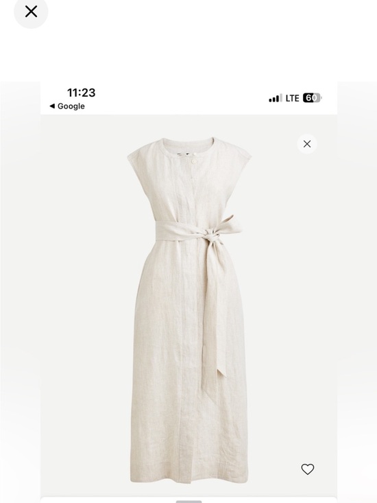 J. Crew Dresses & Skirts - J. Crew Sleeveless Tie-Waist Linen Midi Dress - Cream